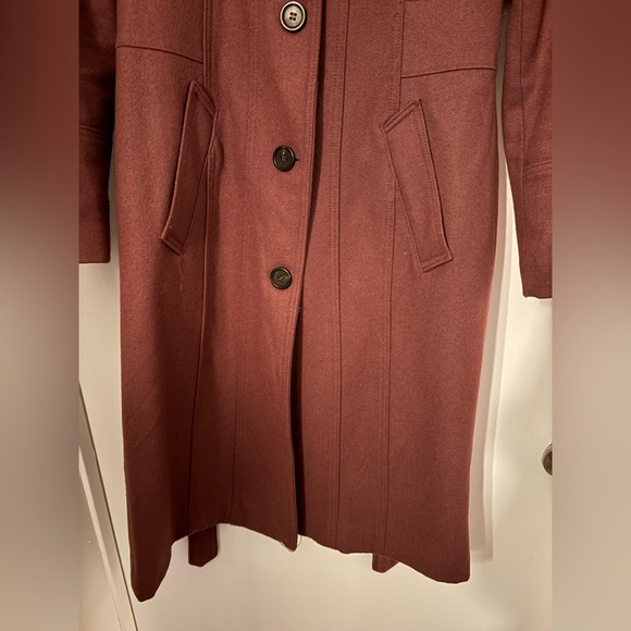 Kenneth Cole Mauve Belted Coat with Stand Up Collar - size XS - Picture 6 of 14